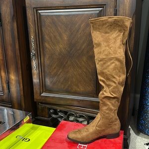 Guess brown knee high boots